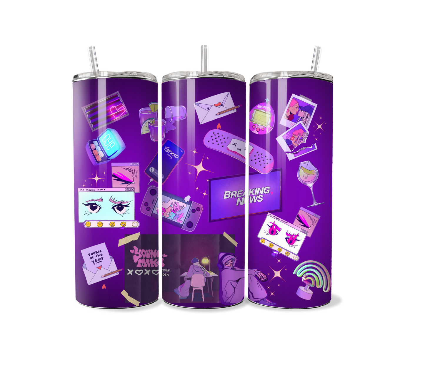 Young Miko | ATT | Tumbler | 20 ounce cup | water cup | cold cup | reusable | baby miko | trap kitty