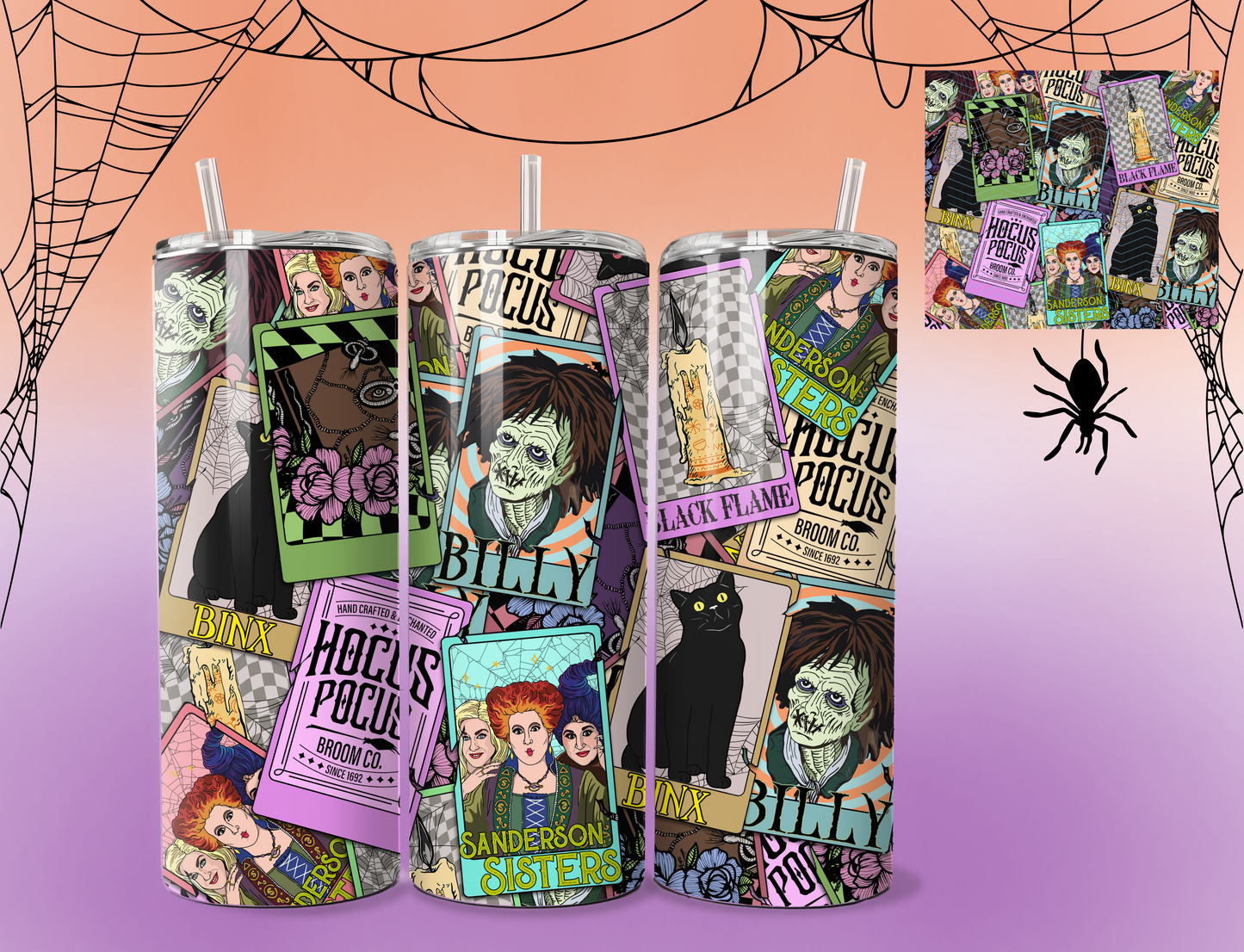 Hocus Pocus cup | Billy | Sanderson sisters | Broom co | Custom tumbler | 20 ounce cup