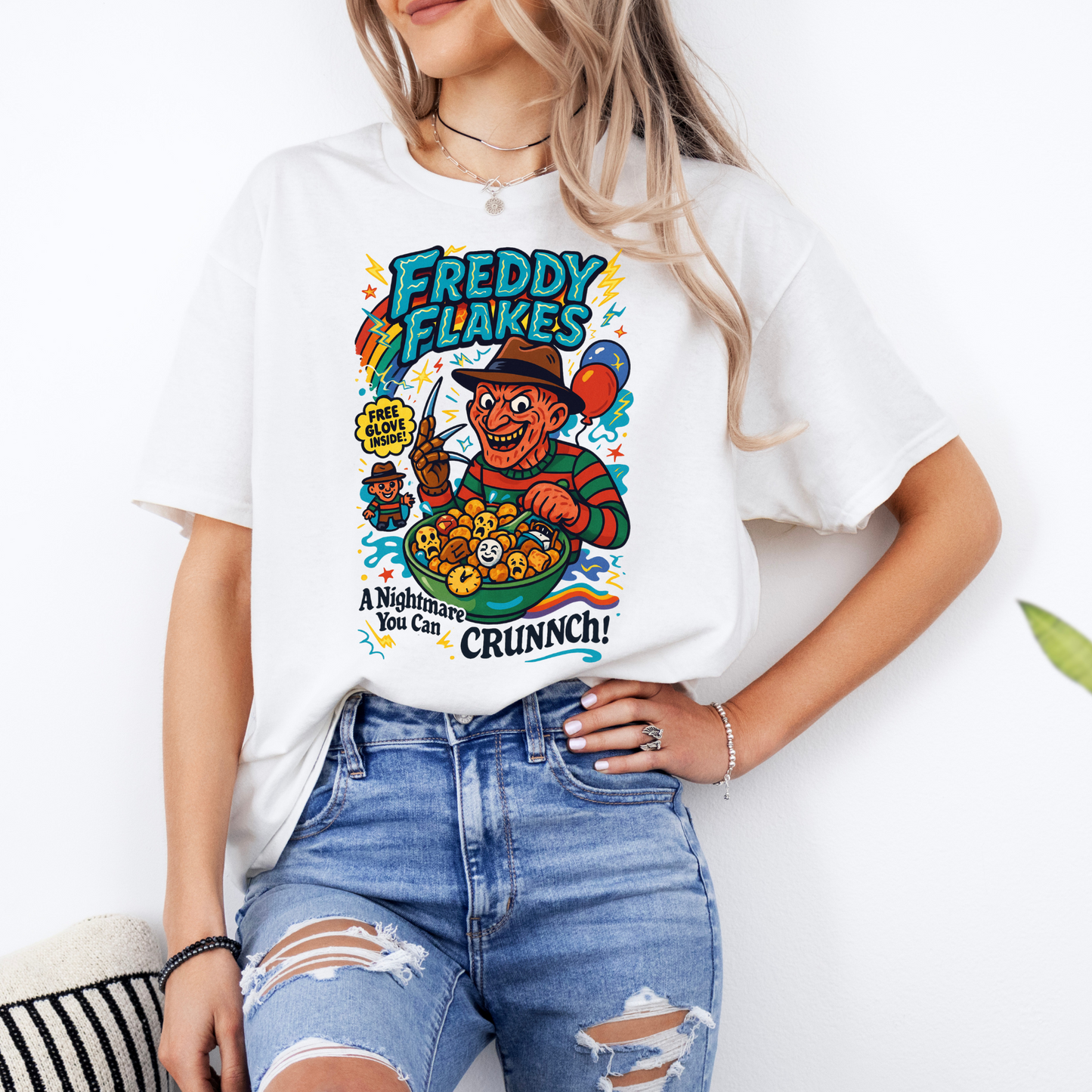 Freddy Flakes t shirt | Streetwear | Unisex | Menswear | Freddy Krueger | Nightmare on elm street | Cereal