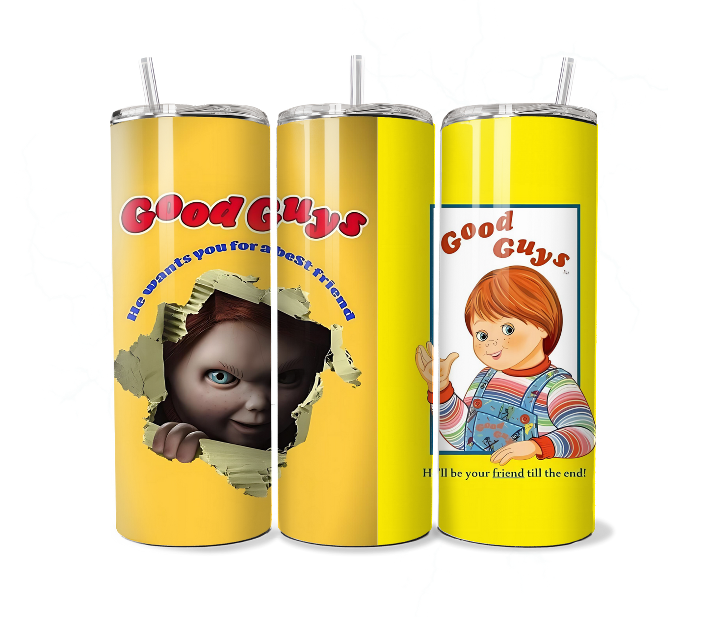 Chucky | Good Guys | Custom cup | Tumbler |Tumbler with lid | cup with straw |anti slip cup | reusable