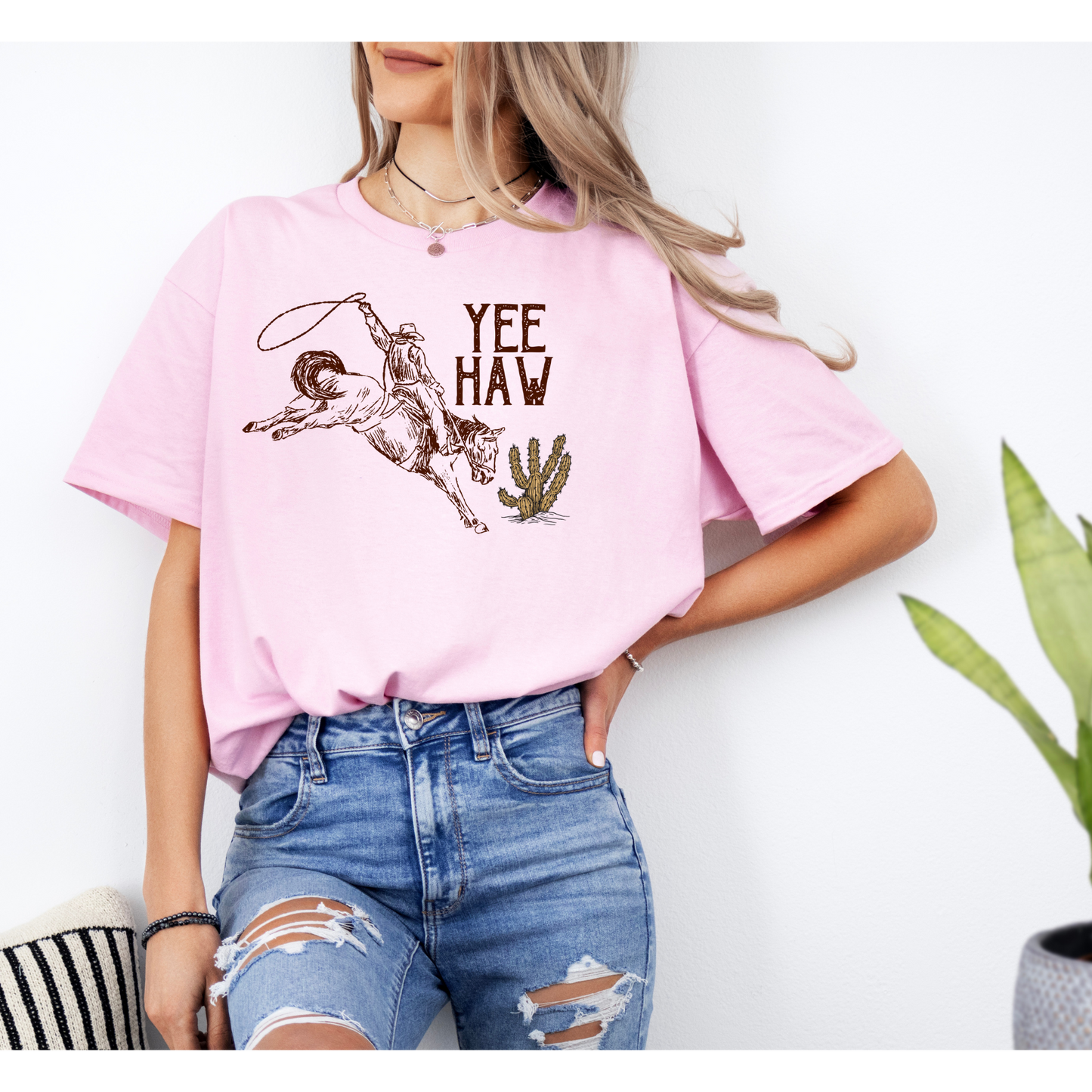 Yee Haw Western T shirt | Western wear | Custom T shirt | DTF Printed | Direct to Film | Rodeo wear