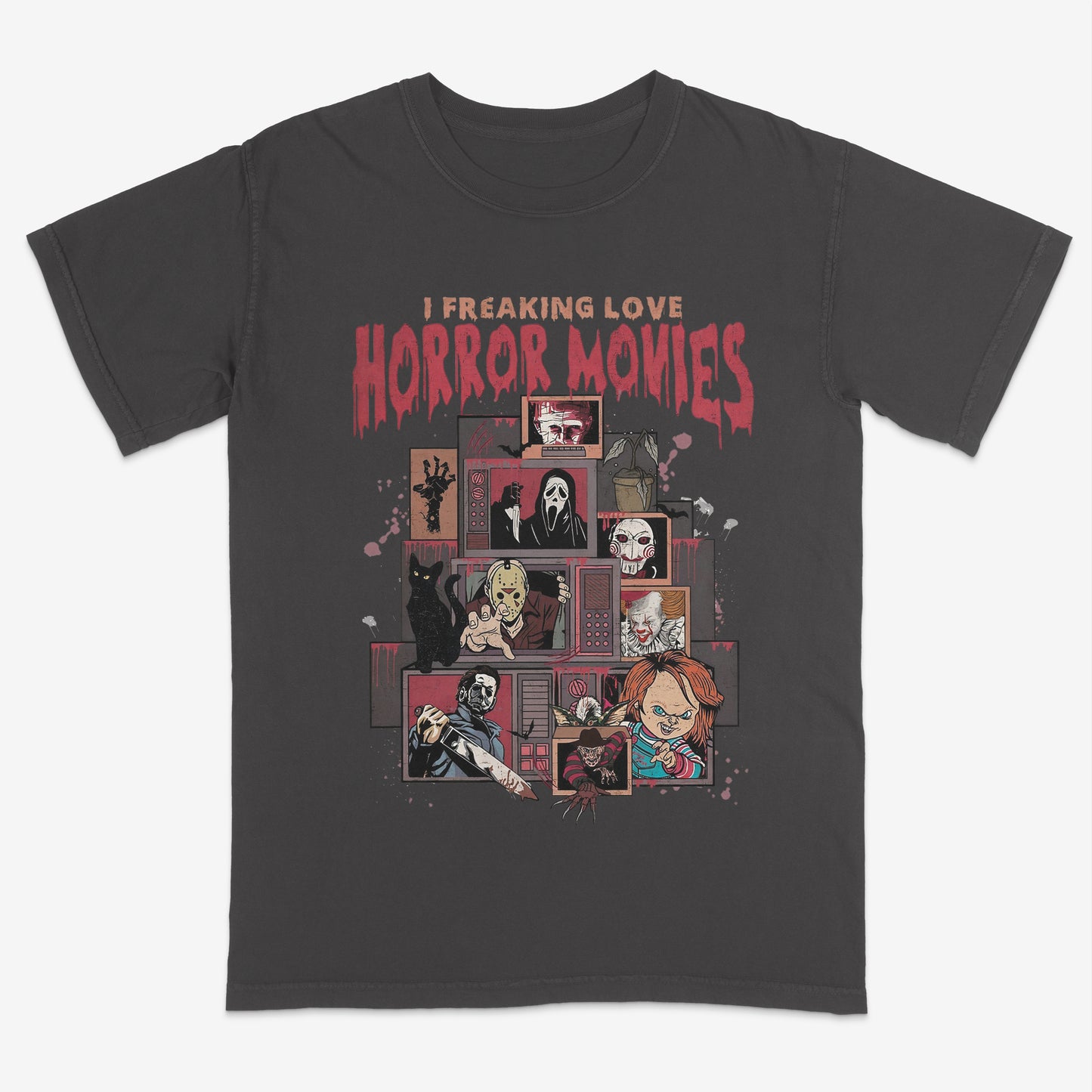 Freaking love Horror Movies shirt | Streetwear | Halloween | Horror shirt | Favorite slashers