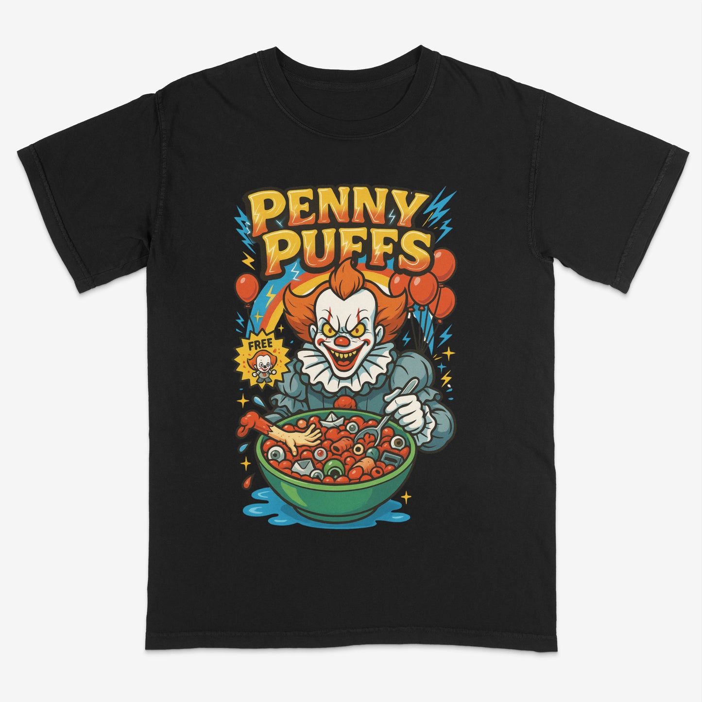 Pennywise t shirt | Penny puffs cereal design | Halloween | Horror movie | Streetwear | Unisex
