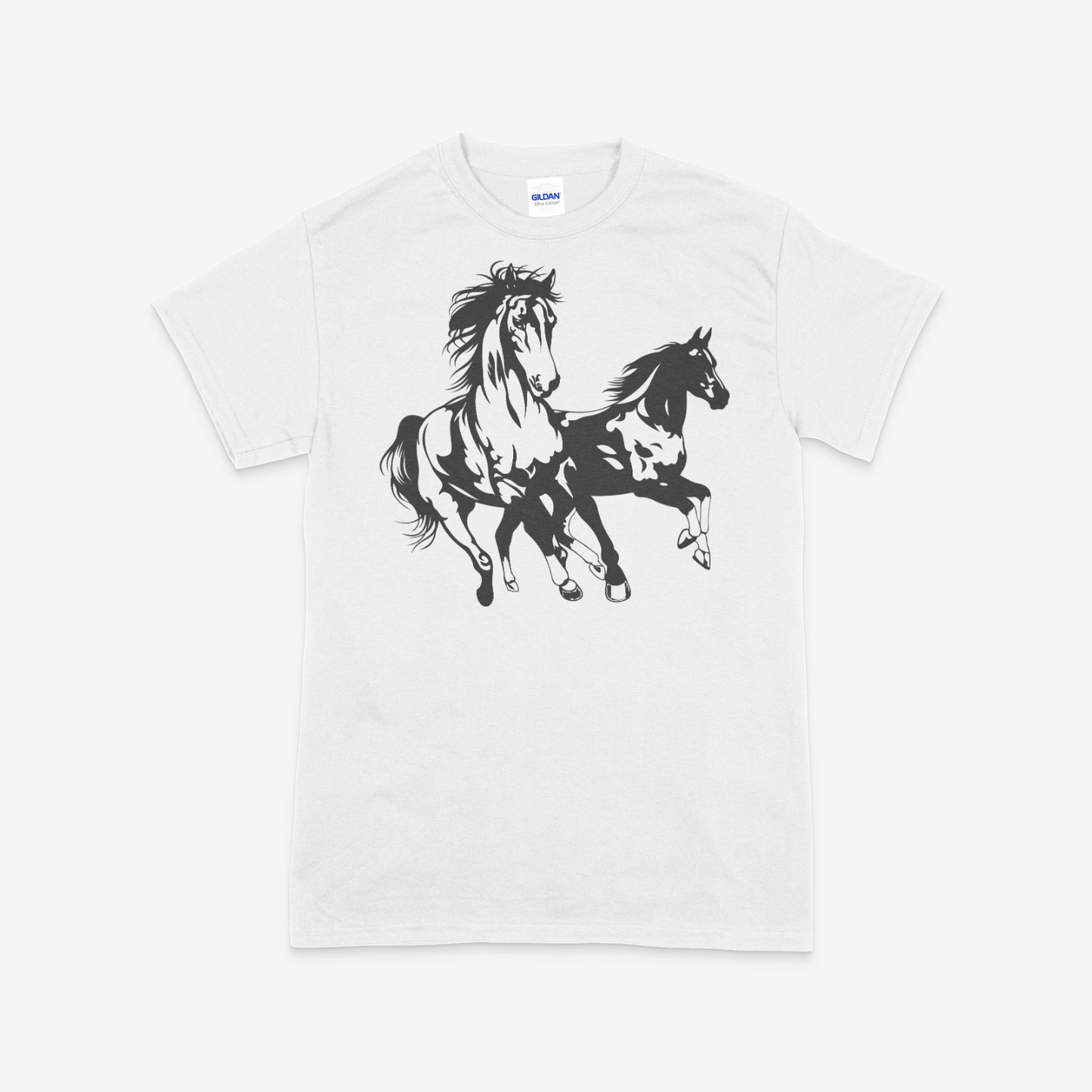 Stallions t shirt | Horses | Mustangs shirt | White , Sand , Light pink colors | Gildan Heavy cotton | Sizes Small to 4 X Large