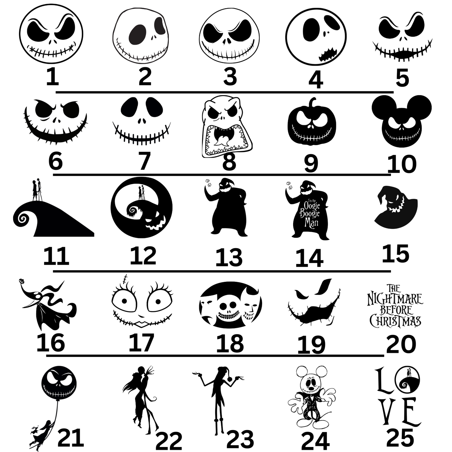 Nightmare Before Christmas Decals | Sticker | Car decal | Peel & Stick | Variety | Pick your #
