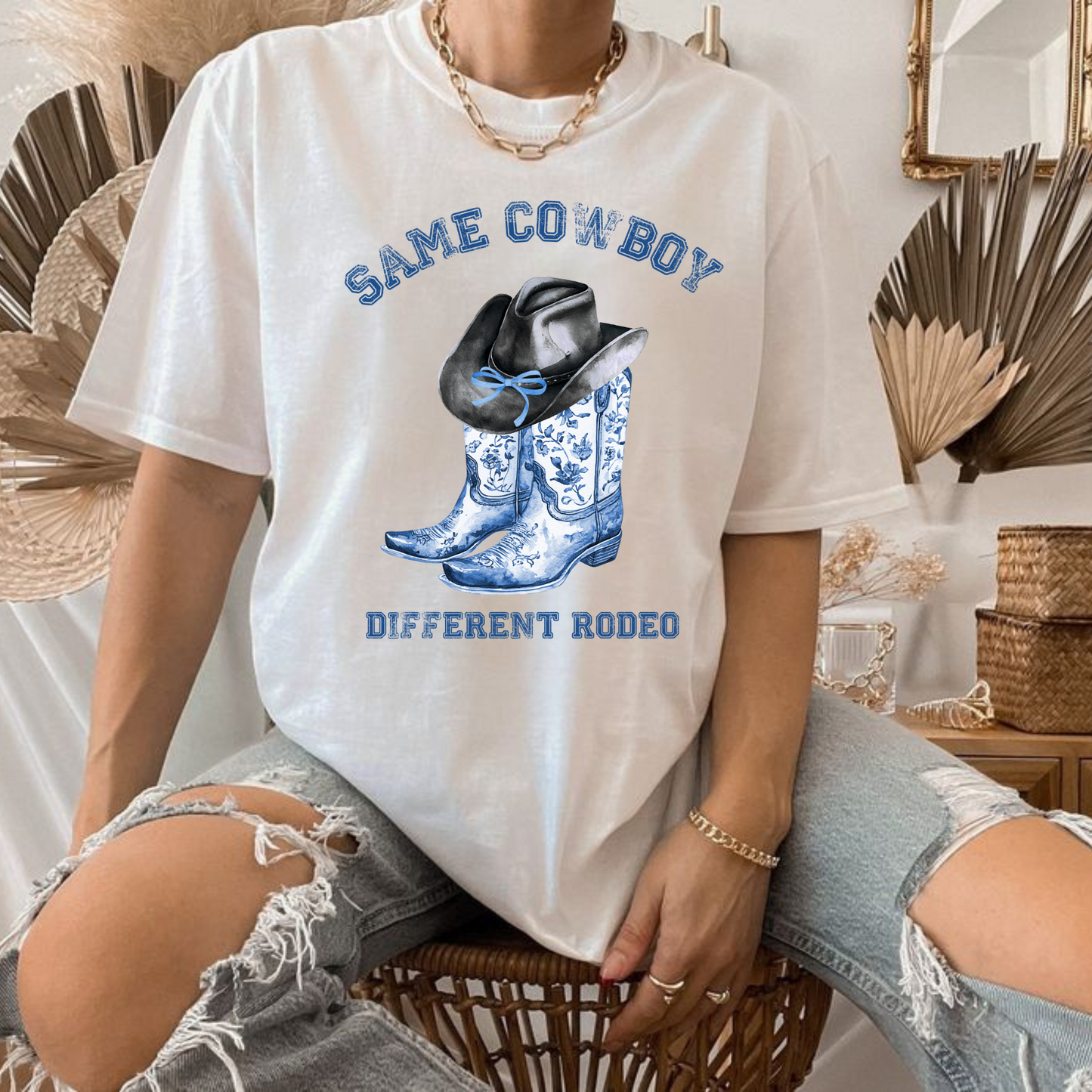 Same Cowboy Different Rodeo Shirt | Western shirt | DTF printed | Boots | Cowboy | Cowgirl