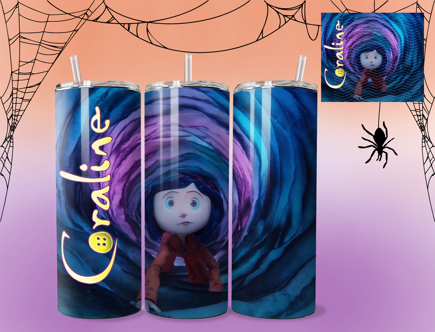 Coraline climbing | custom cup | Tumbler with lid | Cup with straw | Coraline | Other place | Other mom