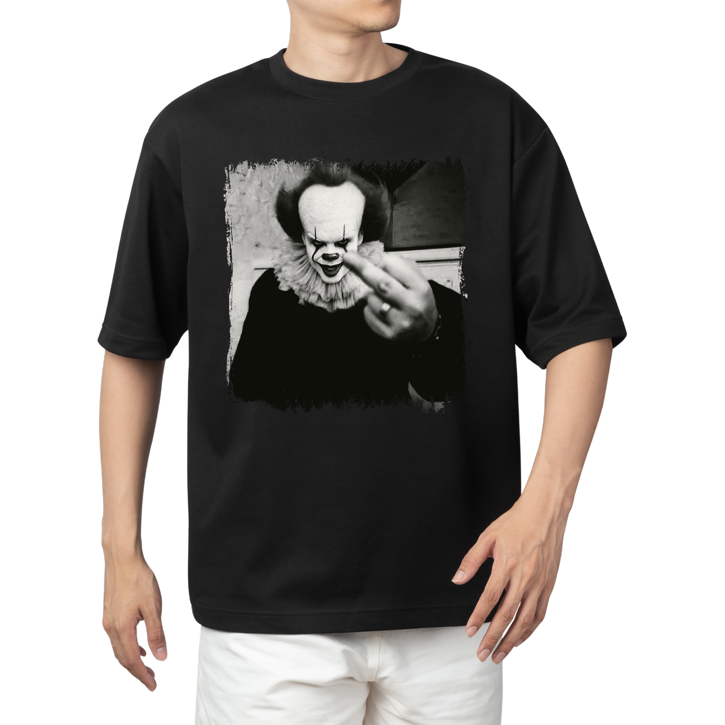 Pennywise throwing peace shirt | IT | Custom shirt | Portrait shirt | Pennywise | Unisex | Menswear | Streetwear