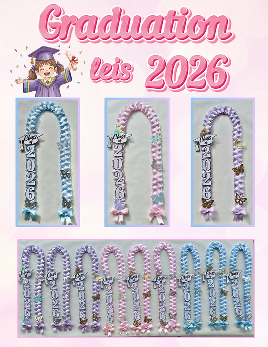 J and B Designs | Handmade Graduation Lei – Class of 2025 Braided  Necklace with Cap Charm | Customizable 2-Color Combos | 26” Sustainable Gift