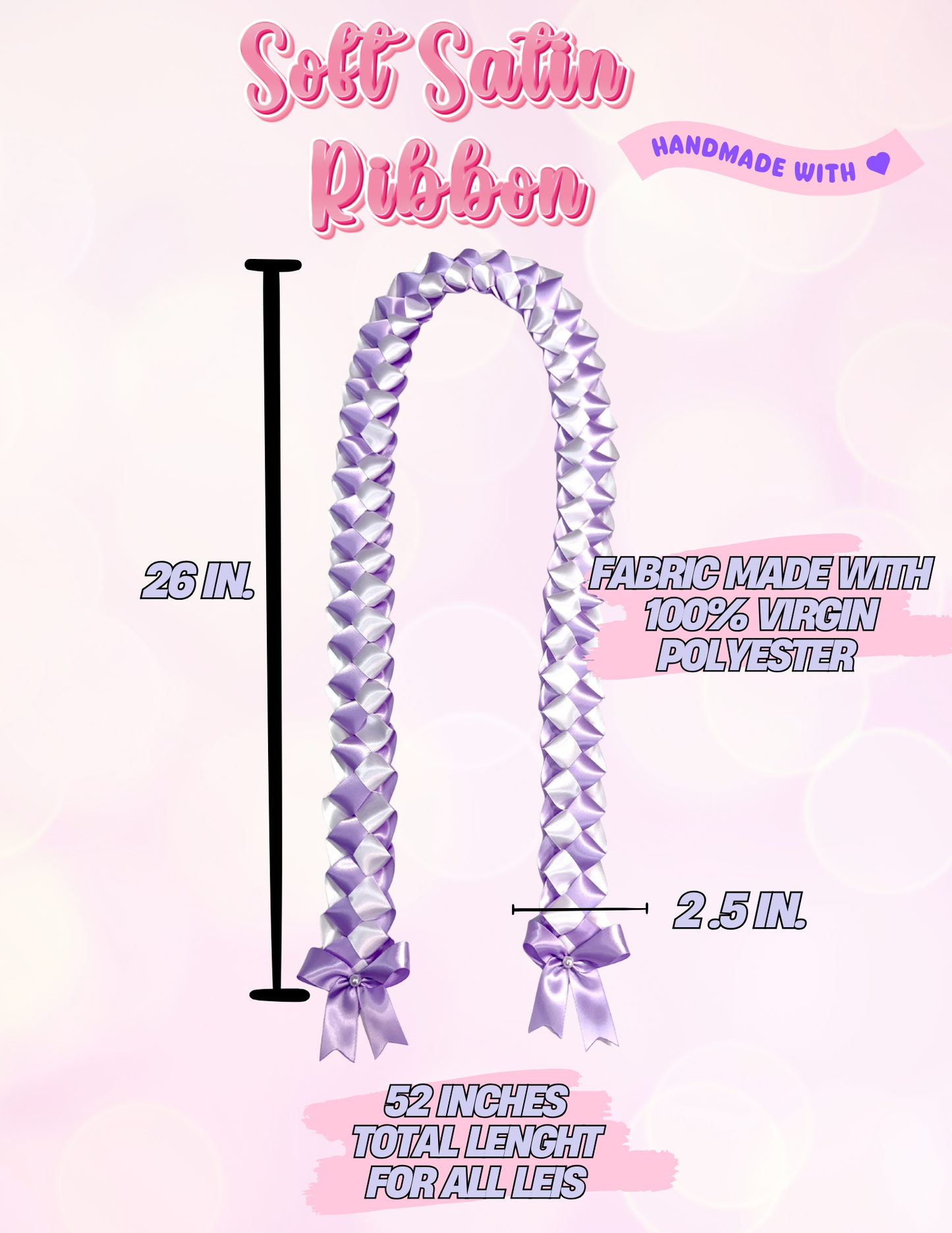 J and B Designs | Handmade Graduation Lei – Class of 2025 Braided  Necklace with Cap Charm | Customizable 2-Color Combos | 26” Sustainable Gift