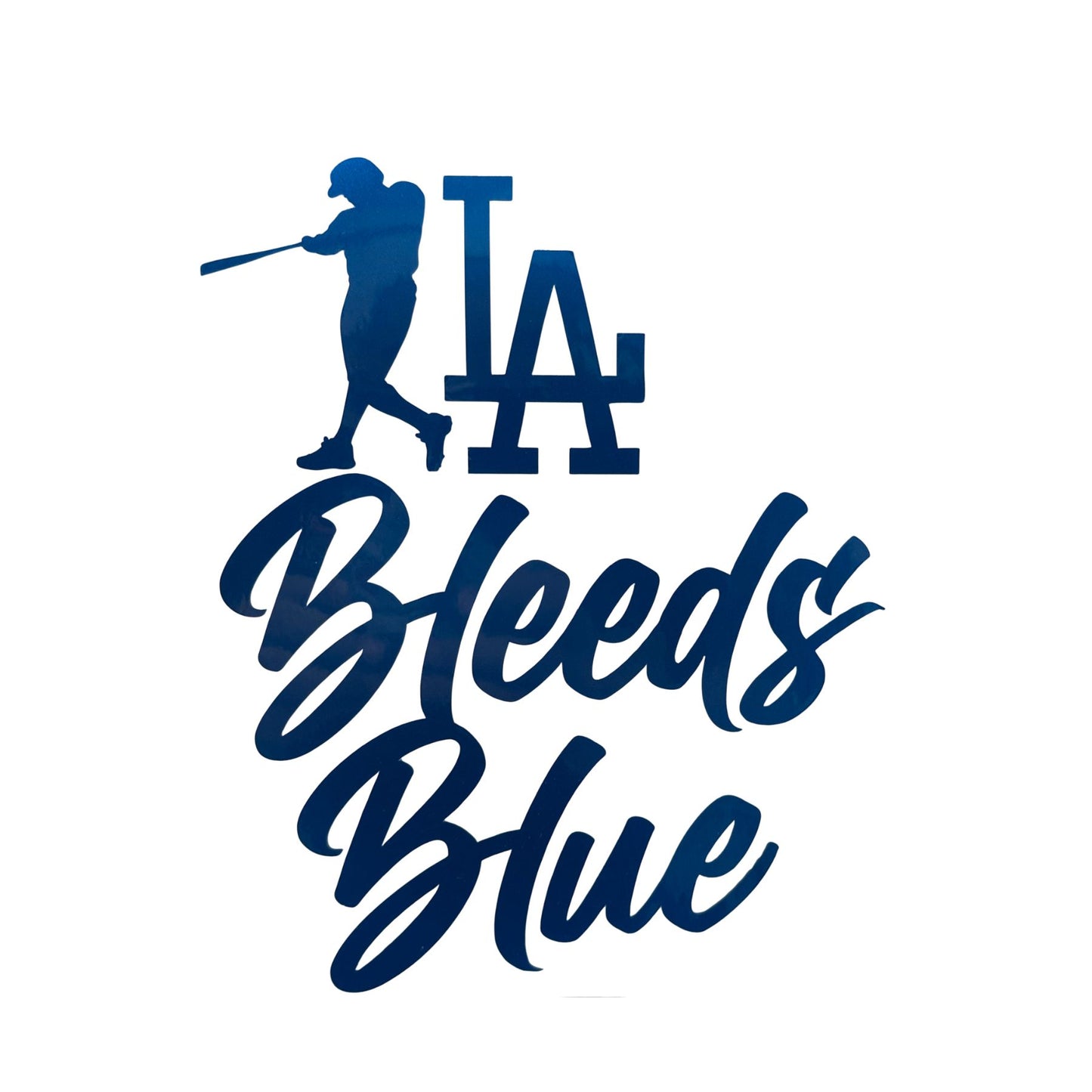 Dodgers decal | LA | Sticker | Car Decal | Permanent vinyl | Los Angeles | LA bleeds blue | Dodgers heart