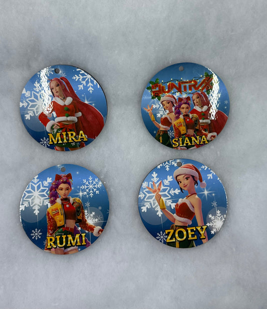 Demon Hunter Ornaments | Kpop Hunter | Mira | Rumi | Zoey | Kpop Demon Hunter | Hanging ornament