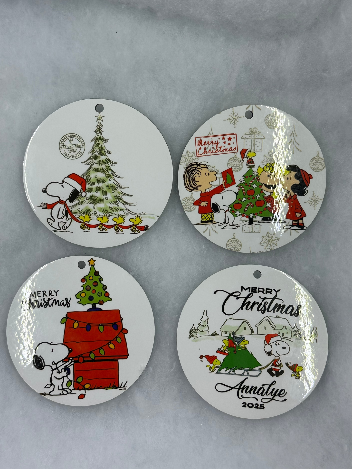 Peanuts Ornaments | Hanging | Christmas | Flat ornament | Double side design |