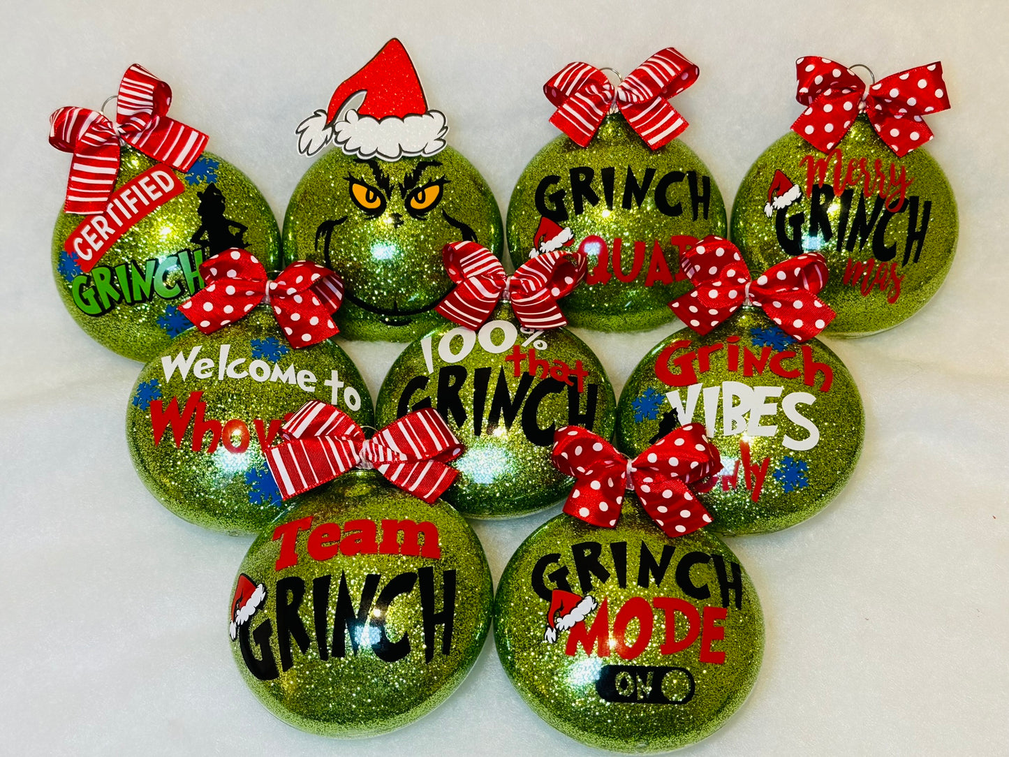 Grinch Ornaments | Grinchmas | Merry Grinchmas | 9 Different designs | The Grinch | Grinch who stole Christmas