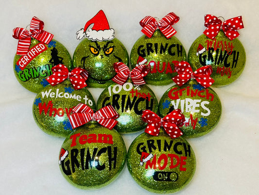 Grinch Ornaments | Grinchmas | Merry Grinchmas | 9 Different designs | The Grinch | Grinch who stole Christmas