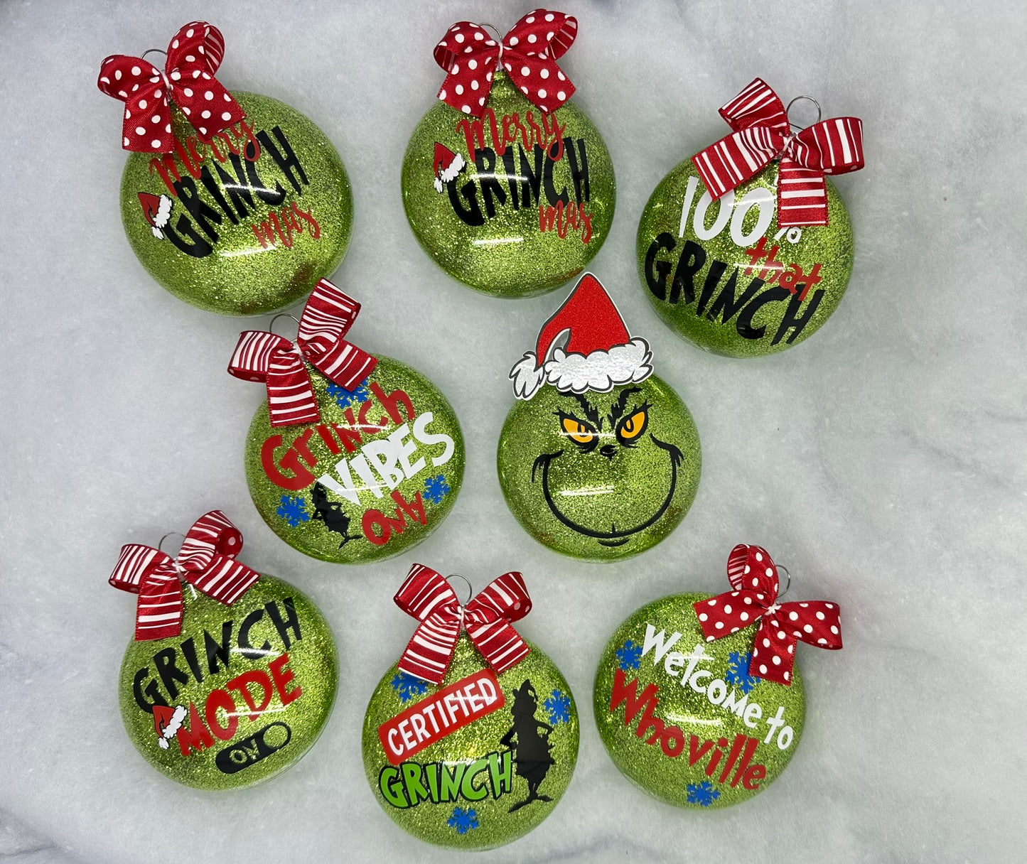 Grinch Ornaments | Grinchmas | Merry Grinchmas | 9 Different designs | The Grinch | Grinch who stole Christmas