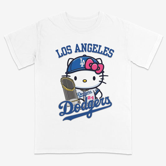 Hello Kitty Dodgers T shirt | World Series | MLB shirt | Unisex | Streetwear | 100% cotton
