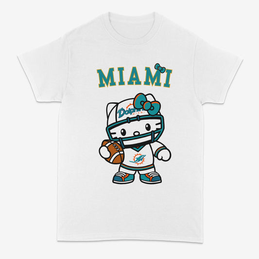Miami Dolphins | Hello Kitty Shirt | NFL | Custom graphic | Custom shirt | DTF quality