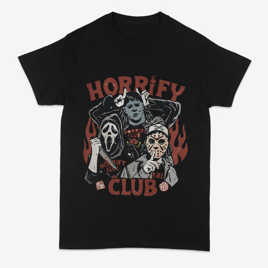 Horrify Club shirt | Horror movie | Slashers | Custom graphic shirt | Streetwear | Halloween