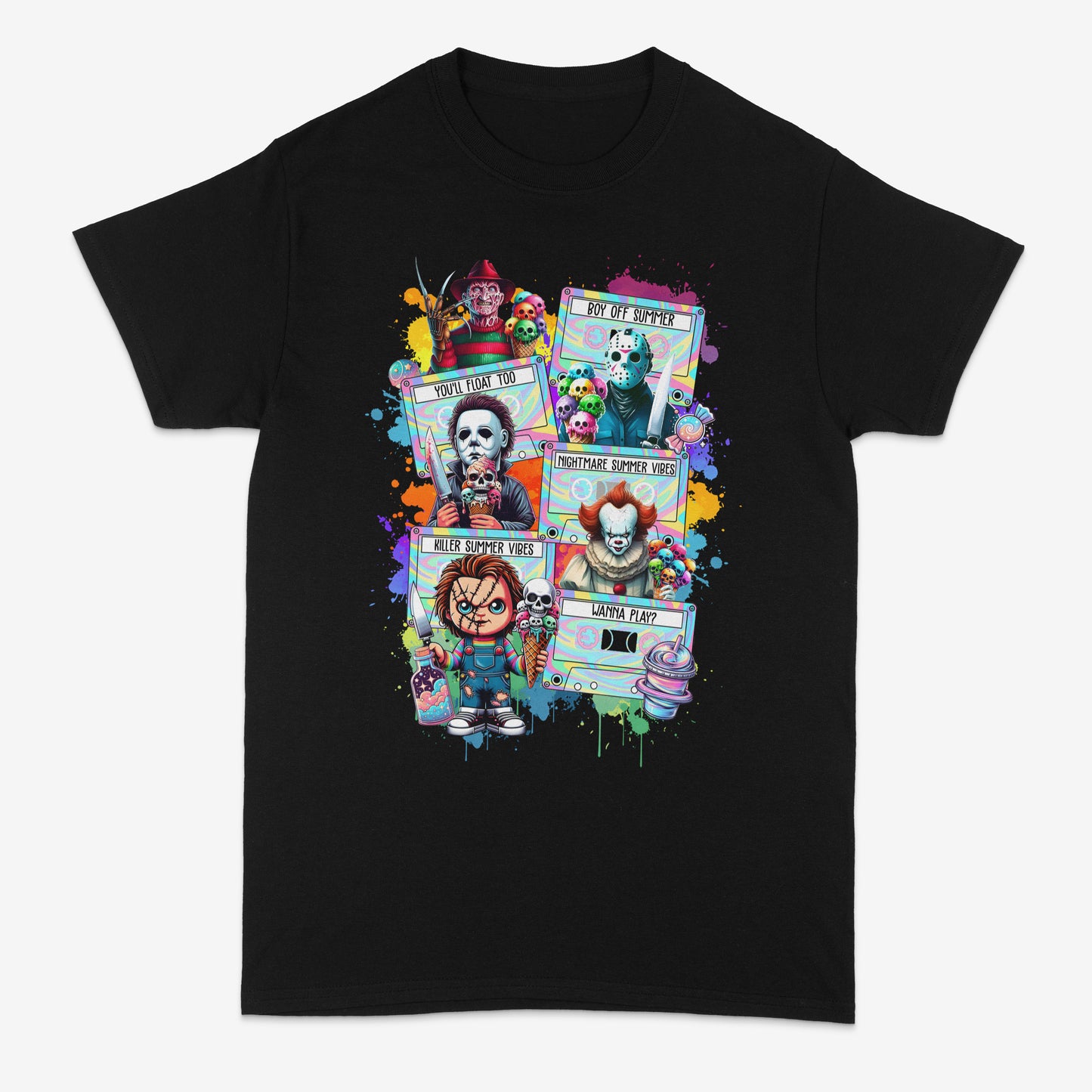 Slasher cassette shirt | Halloween | Horror movie | Colorful shirt | Streetwear