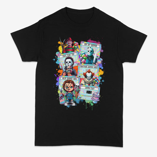 Slasher cassette shirt | Halloween | Horror movie | Colorful shirt | Streetwear