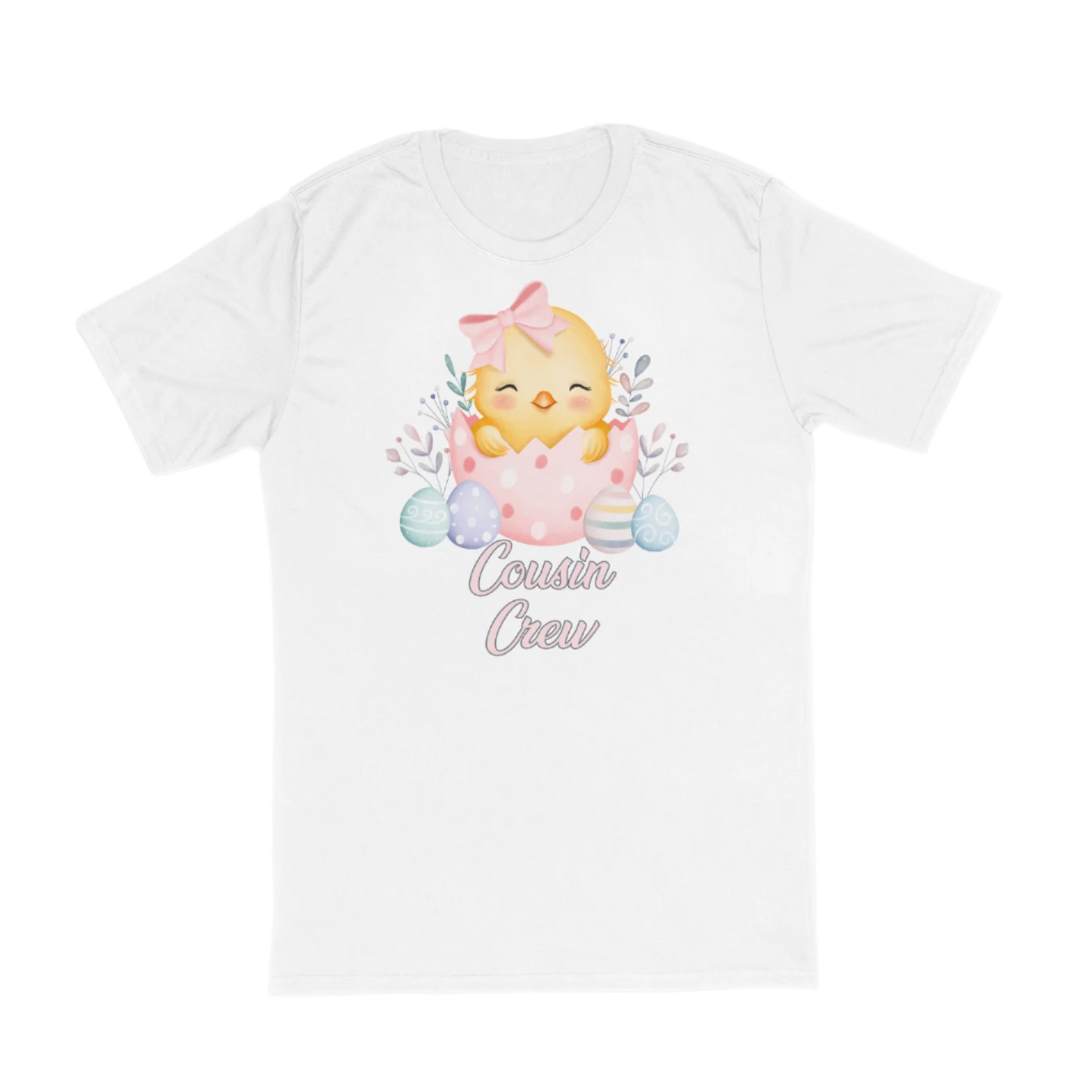 Cousin crew Easter | Custom Easter DTF Printed T-Shirts | Vibrant Holiday Designs | White & Heather Gray