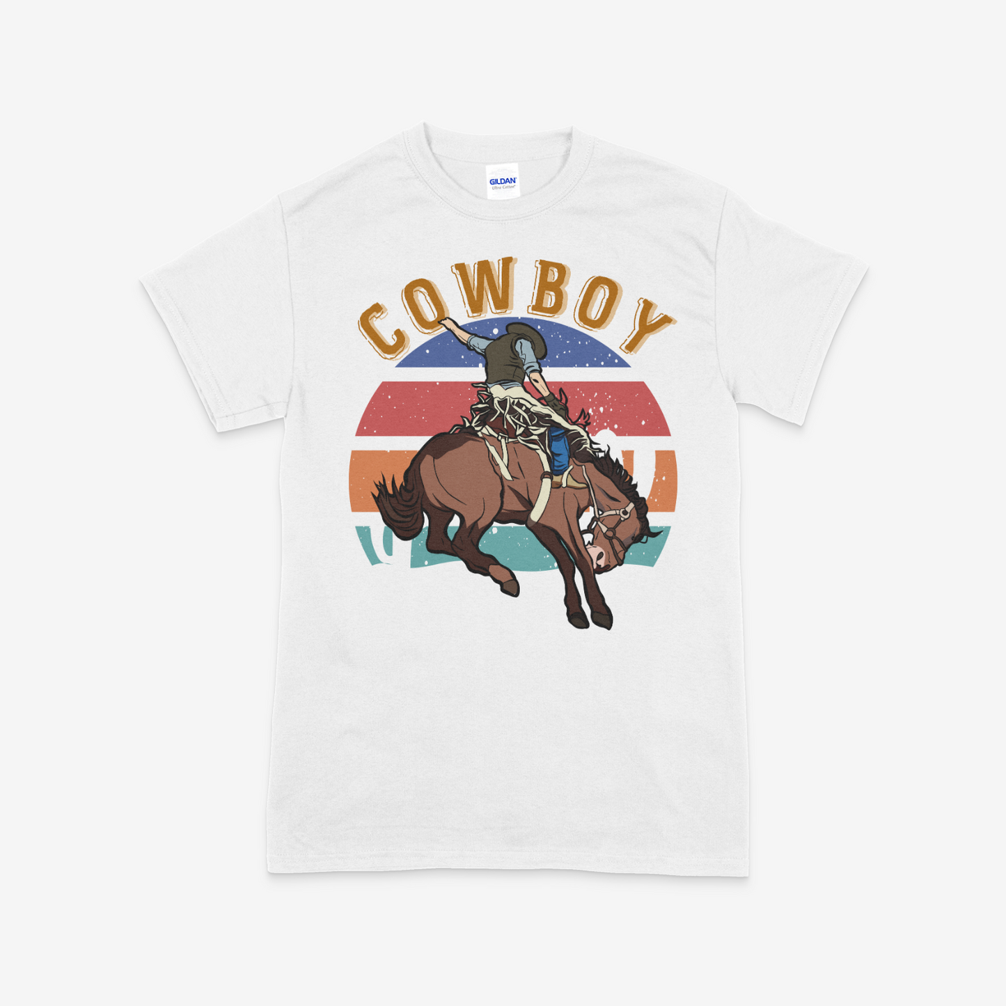 Cowboy On Bull Shirt | Color rodeo | DTF printed | Custom Shirt | White , Sand , Black, Light Pink | Cowboy Carter