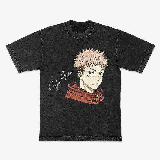 Yuji Itadori | JJK | Jujutsu Kaisen | Streetwear | Mineral wash shirt | Heavyweight