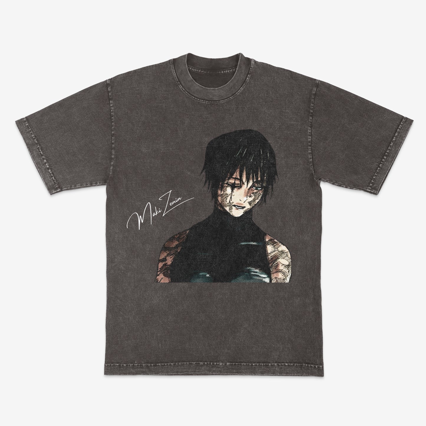 Maki Zenin | JJK | Jujutsu Kaisen | Streetwear | Mineral wash shirt | Heavyweight