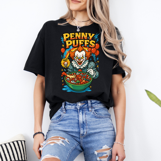 Pennywise t shirt | Penny puffs cereal design | Halloween | Horror movie | Streetwear | Unisex