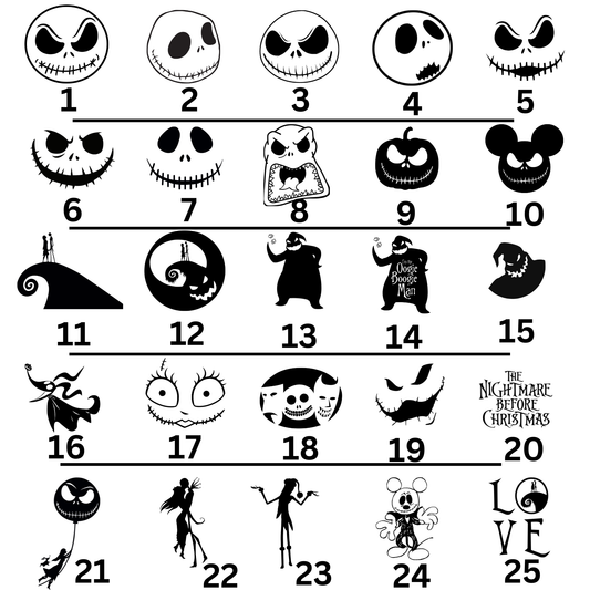 Nightmare Before Christmas Decals | Sticker | Car decal | Peel & Stick | Variety | Pick your #