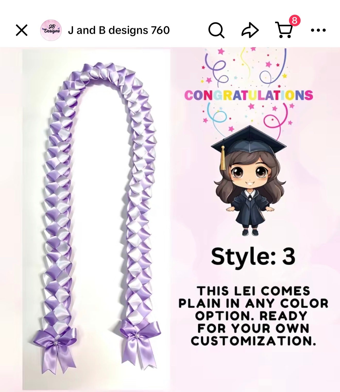 Reservado Yadira Cruz | Special request Mexico colors lei | Class of 2026 and Student name